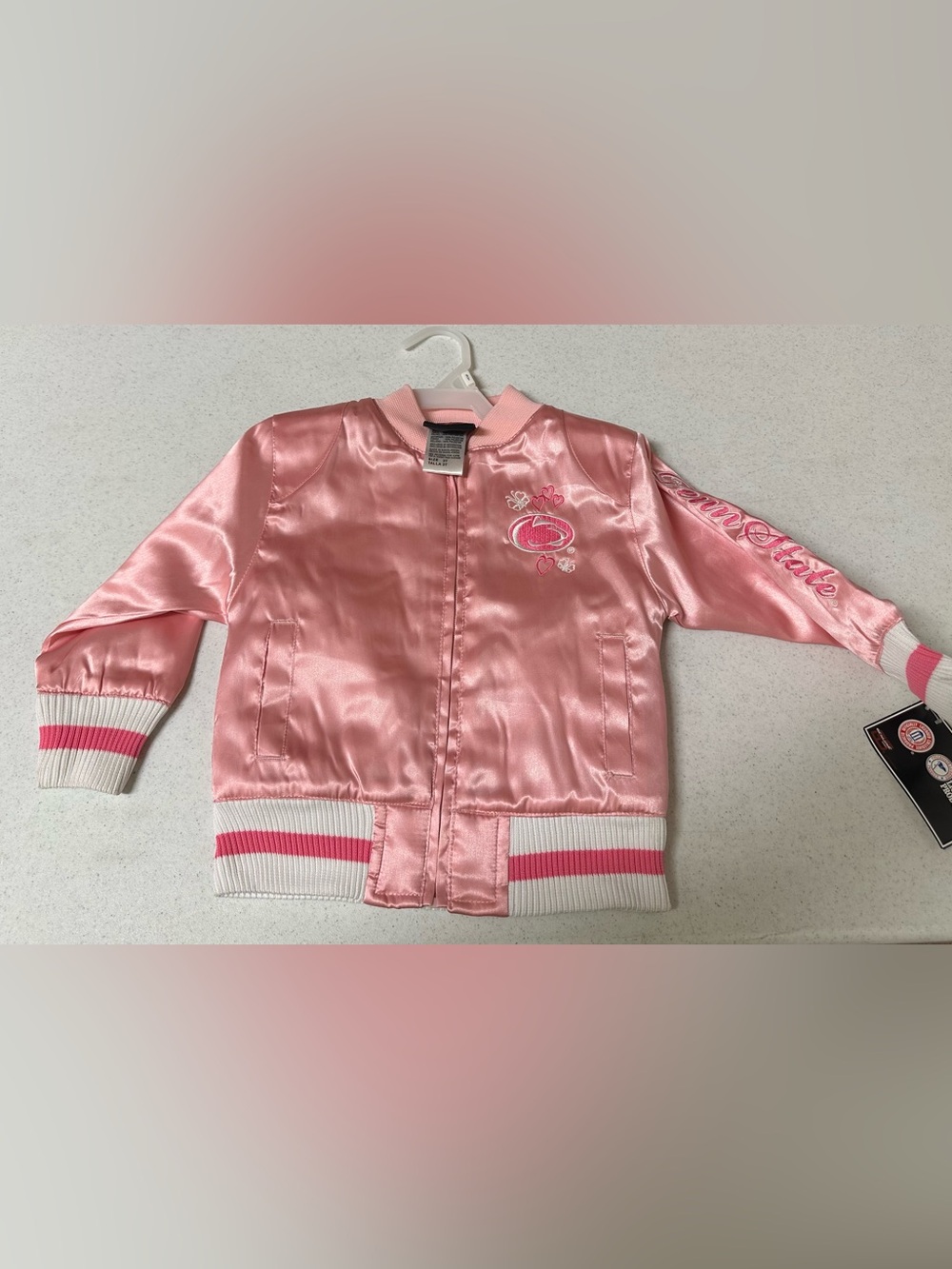 Genuine Stuff NCAA Penn State 3T Girls Pink
Satin Cheer Jacket NWT